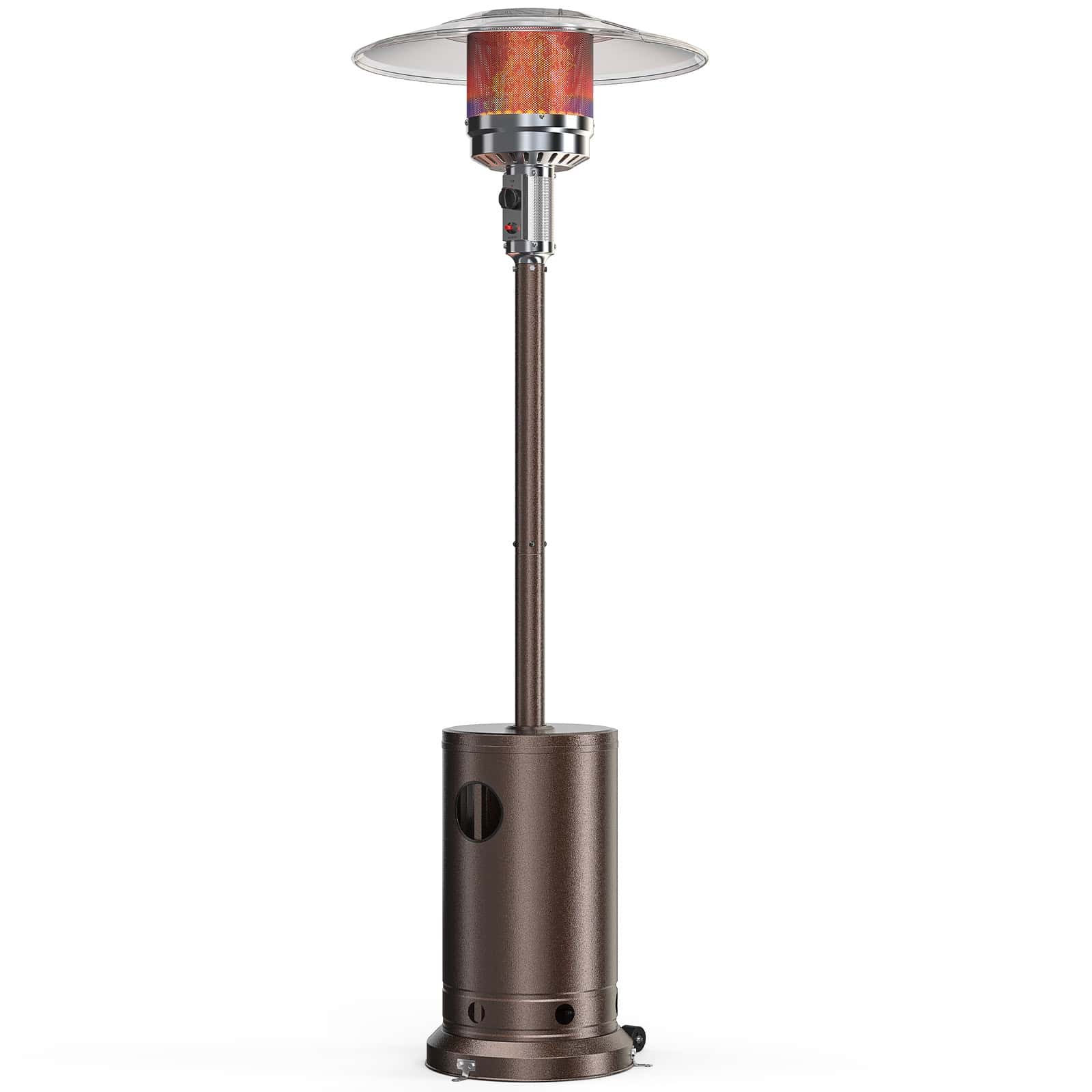 Mondawe 48000-BTU Brown Stainless Steel Floorstanding Liquid Propane Patio Heater