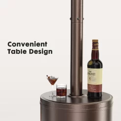 Mondawe 48000-BTU Brown Stainless Steel Floorstanding Liquid Propane Patio Heater