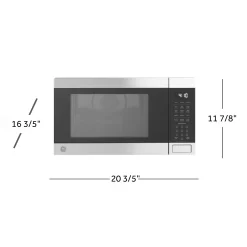 GE 1-cu ft Small 1050-Watt Air Fry Countertop Convection Microwave (Stainless Steel)