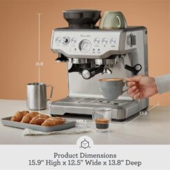 Breville BES870XL Espresso Machine, One Size, Brushed Stainless Steel
