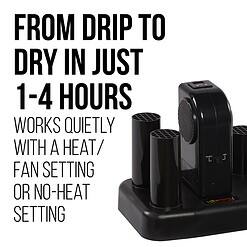 PEET Advantage Plus 4-Shoe Electric Shoe and Boot Dryer with Fan & Heat Settings, Made in the USA, Black