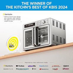 Midea Flexify French Door Toaster Oven Air Fryer Combo, 26.4 QT, Extra Large Air Fryer Countertop Oven 10-in-1 Combo, Stainless Steel