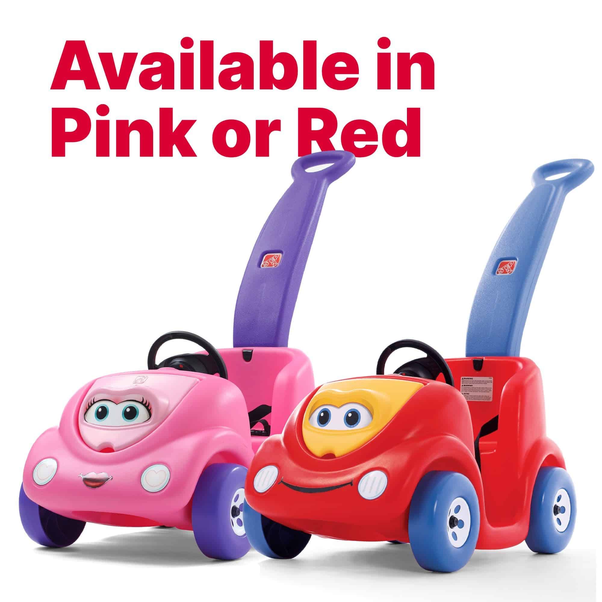 Step2 Push Around Buggy Kids Push Car, Ride On Toy, Stroller Substitute, Includes Seat Belt & Horn, Made of Durable Plastic, Red