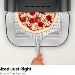 CHEFMAN Indoor Pizza Oven - Makes 12 Inch Pizzas in Minutes, Heats up to 800°F - Countertop Electric Pizza Maker - Stainless Black