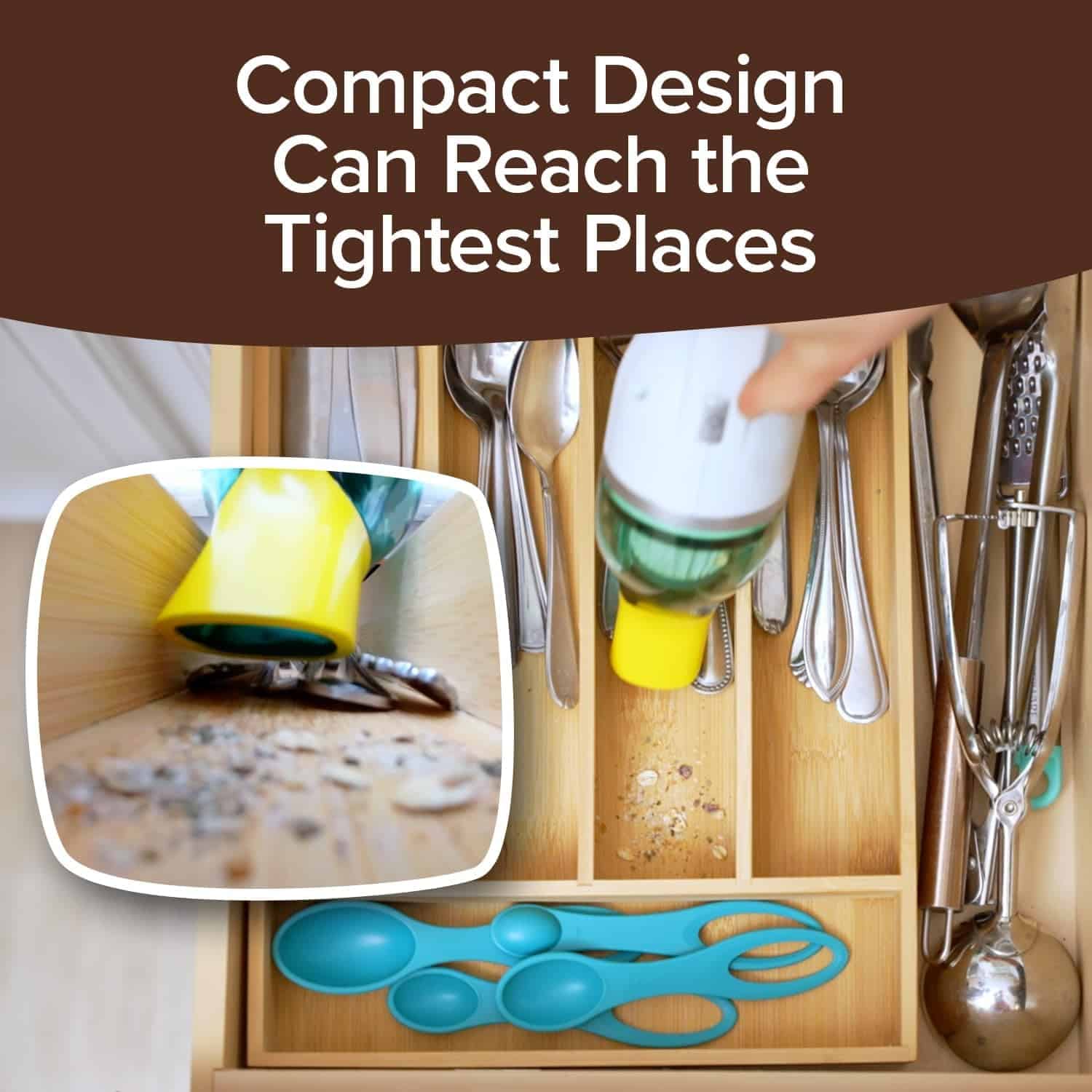 Duck Compact Cordless Vacuum by Horsepower, Ultra-Powerful, Strong Suction, Easy To Store