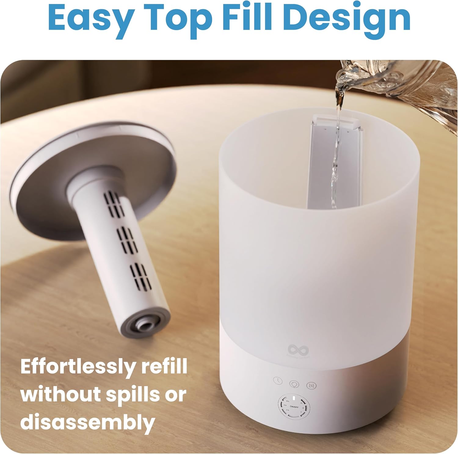 Everlasting Comfort 2.5L Top Fill Humidifiers for Bedroom, Quiet Ultrasonic Cool Mist Humidifier - Image 7