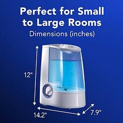 Vicks Warm Mist Humidifier - Air Humidifier for Bedroom, Home & Large Room, Baby, Kids and Adults Soothing Steam Vaporizer