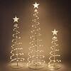 JOIEDOMI 3 Packs Spiral Tree Christmas Decoration Outdoor, 218 LED Xmas Tree Lighted Hoilday Display Decorative Yard Lights, Warm White