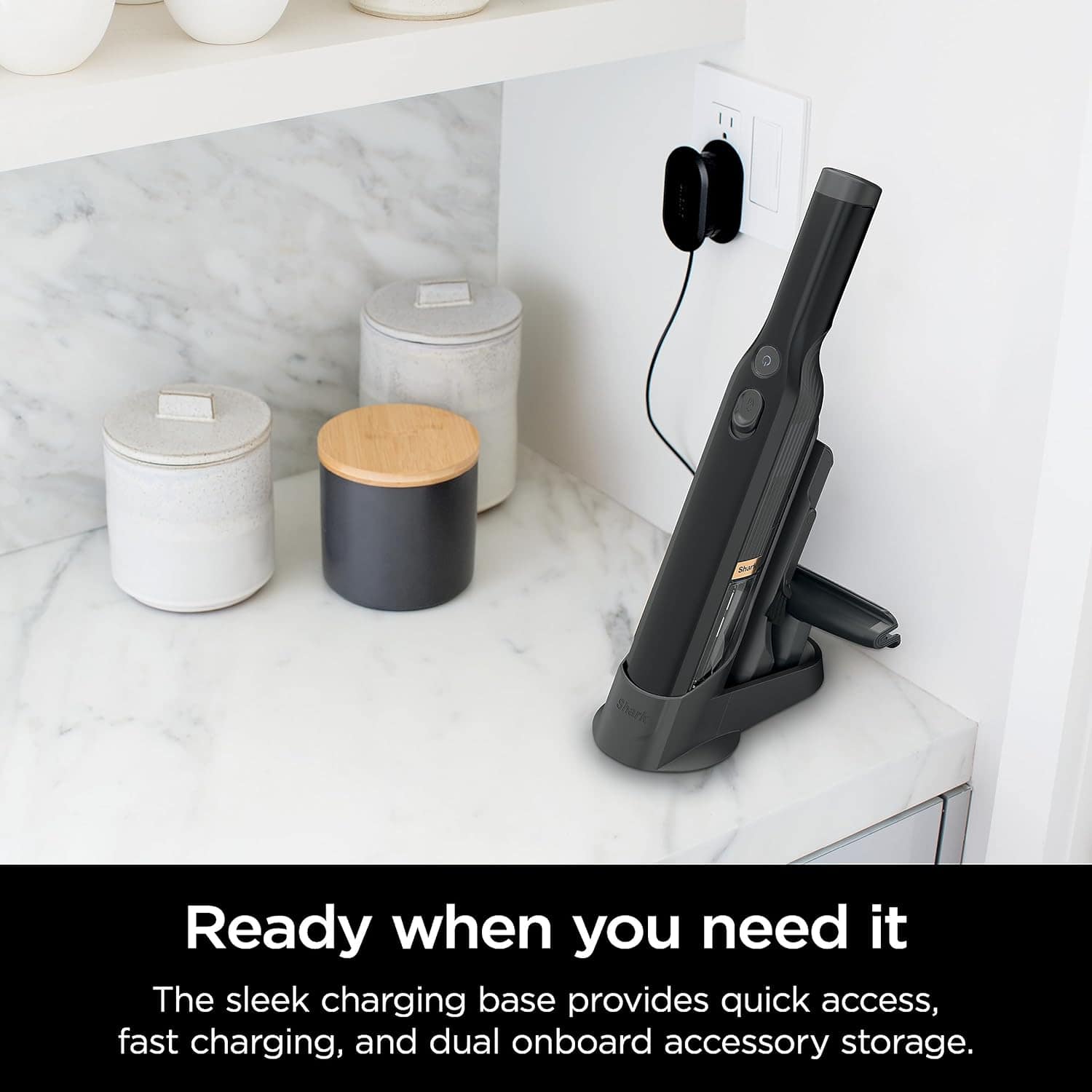 Shark WV201BK WANDVAC Cordless Hand Vac, Lightweight & Portable at 1.4 lbs, Black