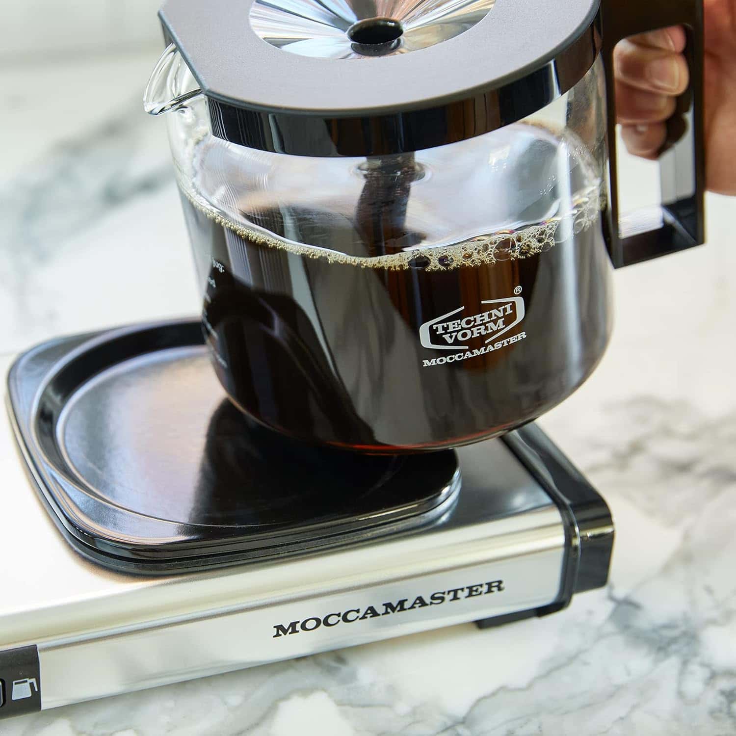 Technivorm Moccamaster 53930 KBGV 10-Cup Coffee Maker Matte Silver, 40 oz, 10 Cup, 1.25 L
