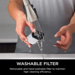 Shark WV410BL WANDVAC Cordless Hand Vacuum, Ultra-Lightweight & Portable with Powerful Suction & Tools for Pets, Dark Blue