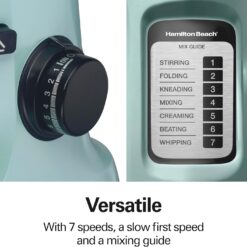Hamilton Beach 7-Speed Stand Mixer & Attachments - Teal