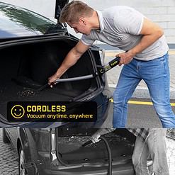 Fanttik Slim V8 Apex Cordless Car Vacuum, 19000PA Suction Power, 4 in 1 Portable Mini Vacuum, Type-C Charge, Black