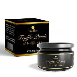 Tradino Premium Black Truffle Pearls – Unique Christmas Appetizer, Gourmet Finishing Pearls from Spain, 2.82 Oz