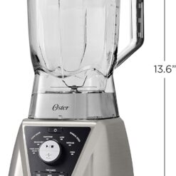 Oster BLSTTS-CB2-000 Pro Blender with Texture Select Settings, 2 Blend-N-Go Cups and Tritan Jar, 64 Ounces, Brushed Nickel