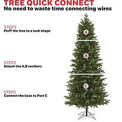 Honeywell 7.5 ft Pre-Lit Christmas Tree, Churchill Pine Artificial Christmas Tree with 400 Color Changing LEDs