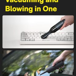HOTO Handheld Vacuum Cleaner Cordless, Desk Vacuum Cleaner Compressed Electric Air Duster 15000Pa Suction