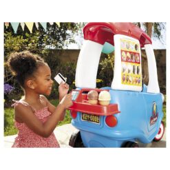 Little Tikes Cozy Ice Cream Truck, Coupe Ride On Car, Kid and Parent Powered, Truck Music, Including Accessories