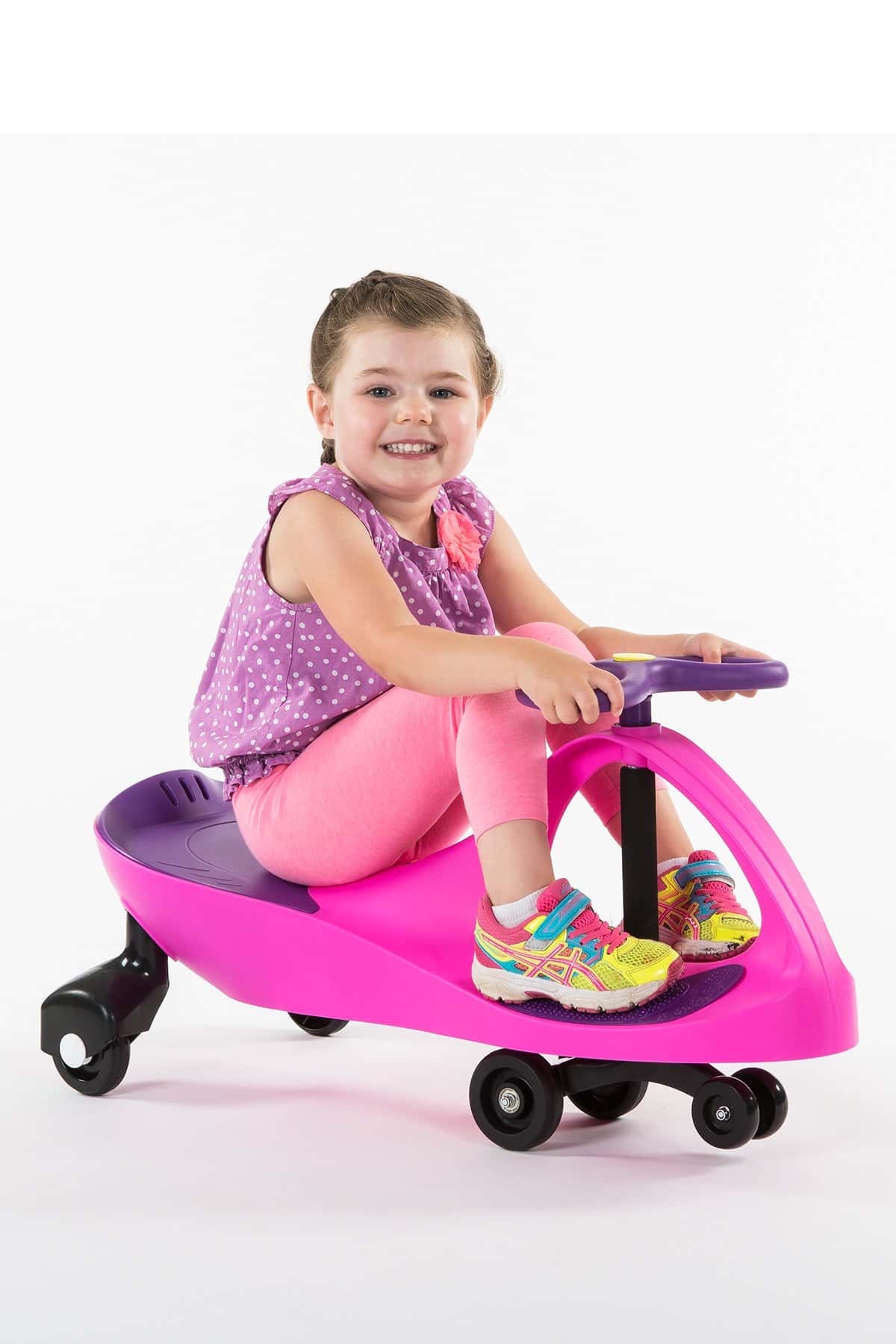The Original by PlaSmart – Pink/Purple – Ride On Toy, Ages 3 yrs and Up, No Batteries, Gears, or Pedals, Twist, Turn, Wiggle for Endless Fun