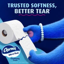 Charmin Toilet Paper Ultra Soft Cushiony Touch, 30 Family Mega Rolls = 153 Regular Rolls