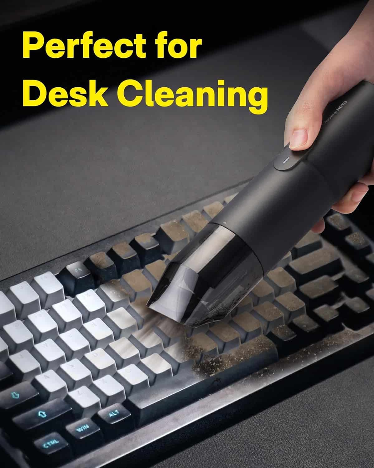 HOTO Handheld Vacuum Cleaner Cordless, Desk Vacuum Cleaner Compressed Electric Air Duster 15000Pa Suction