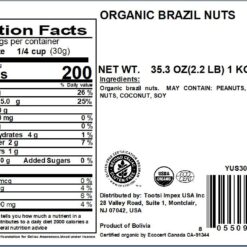 Yupik Organic Brazil Nuts, 2.2 lb, Gluten-Free, Vegan, Kosher, Non-GMO, Raw Nuts, Shelled, Unsalted
