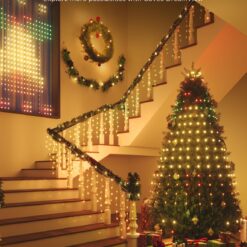 Govee Christmas Tree Lights, Smart RGBIC 480 LEDs Christmas Lights Outdoor, 6.6ft × 24 String Lights for Holiday Decor, Green Wire