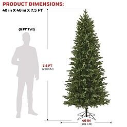 Honeywell 7.5 ft Pre-Lit Christmas Tree, Churchill Pine Artificial Christmas Tree with 400 Color Changing LEDs