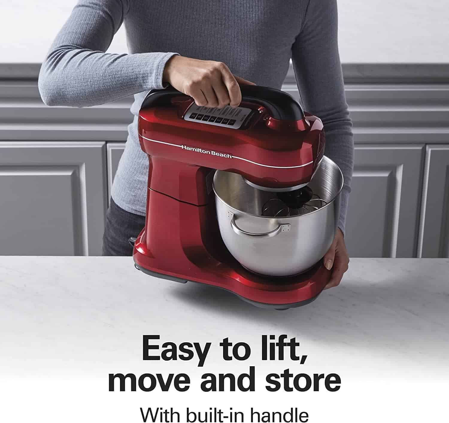 Hamilton Beach 7-Speed Stand Mixer & Attachments - Red