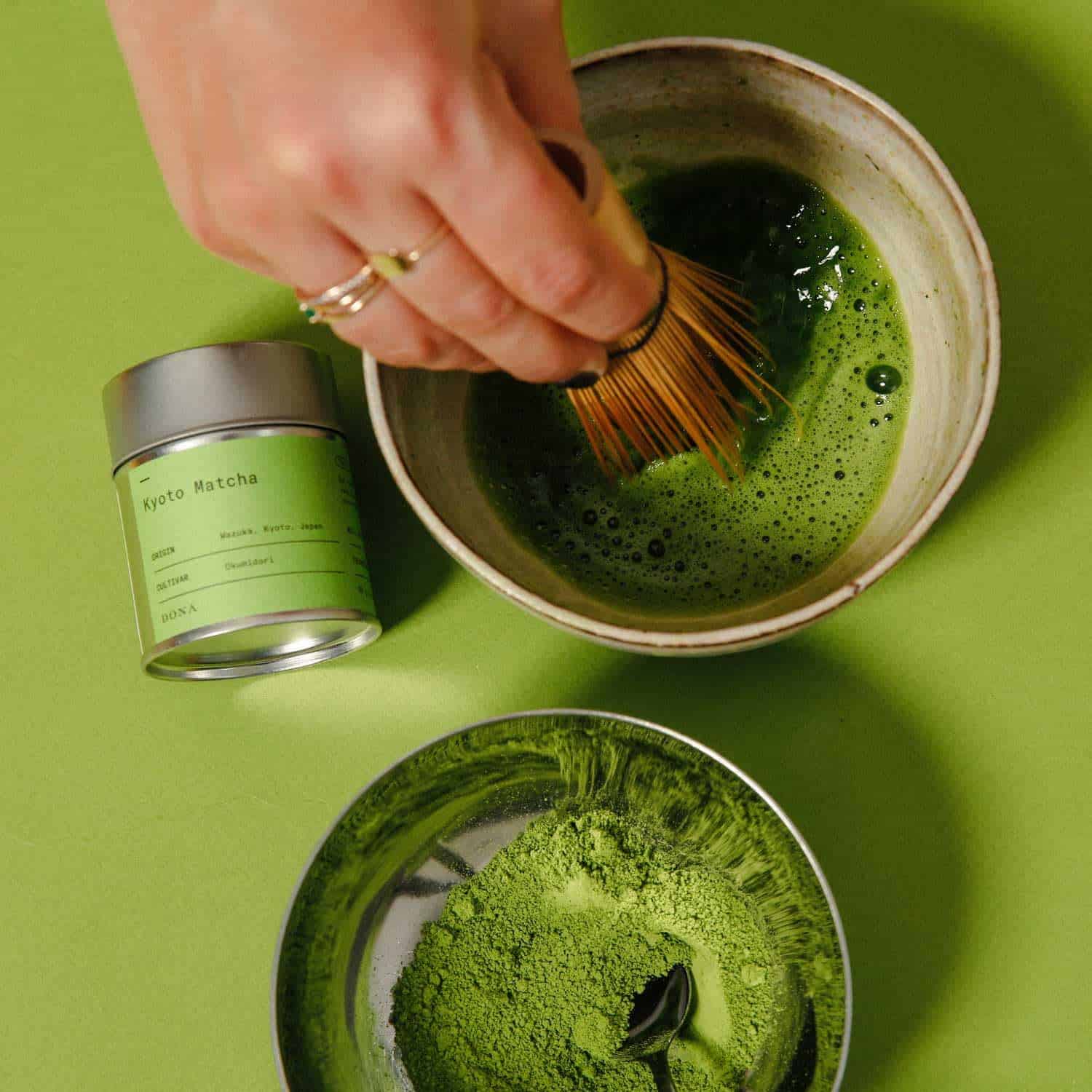 Dona Ceremonial Grade Matcha, Stone-Milled from Wazuka, Kyoto Family Tea Estate, Hot or Iced, 1.1 Ounce Airtight Seal Tin