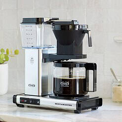 Technivorm Moccamaster 53936 KBGV 10-Cup Coffee Maker Brushed Brass, 40 Ounce, 1.25l