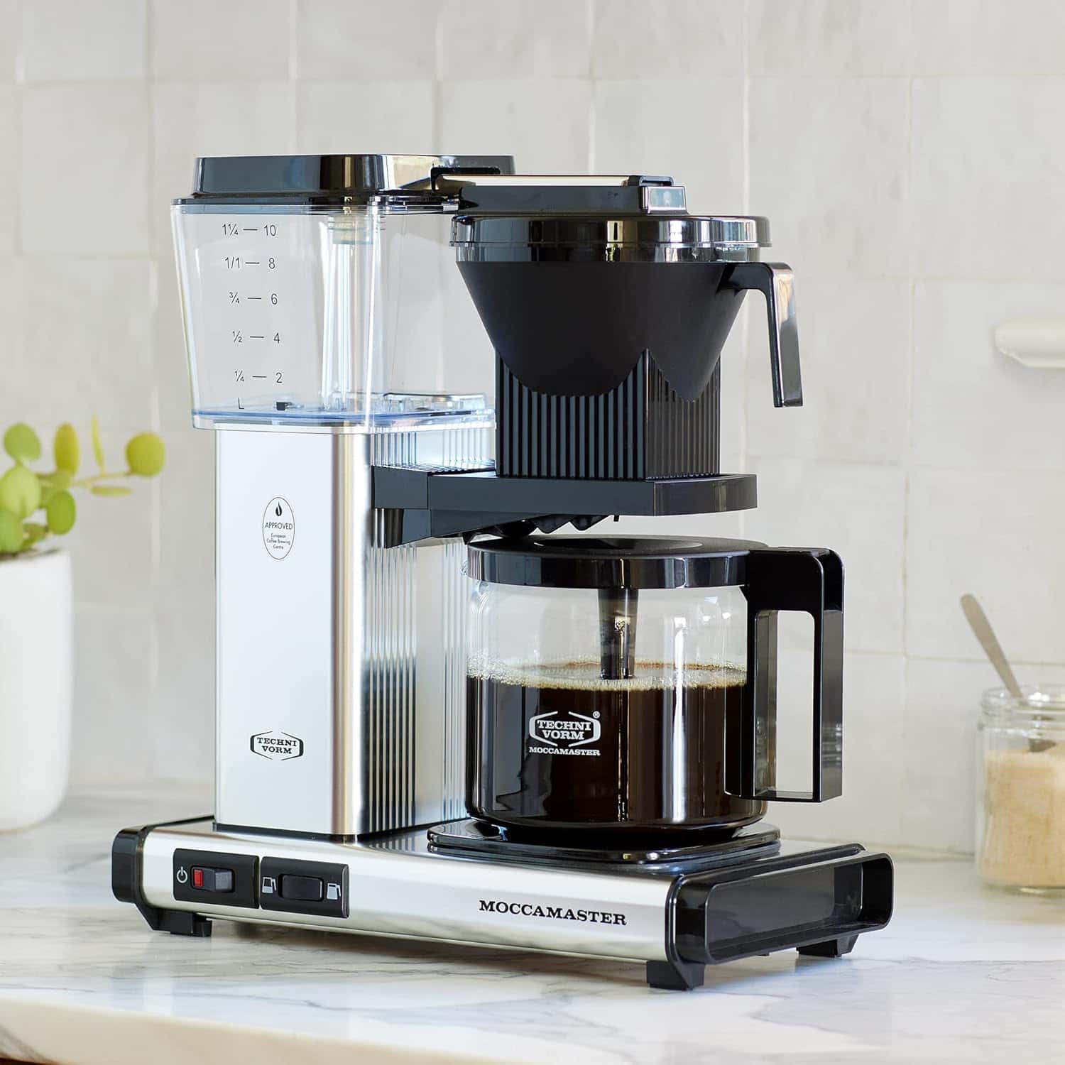 Technivorm Moccamaster 53930 KBGV 10-Cup Coffee Maker Matte Silver, 40 oz, 10 Cup, 1.25 L