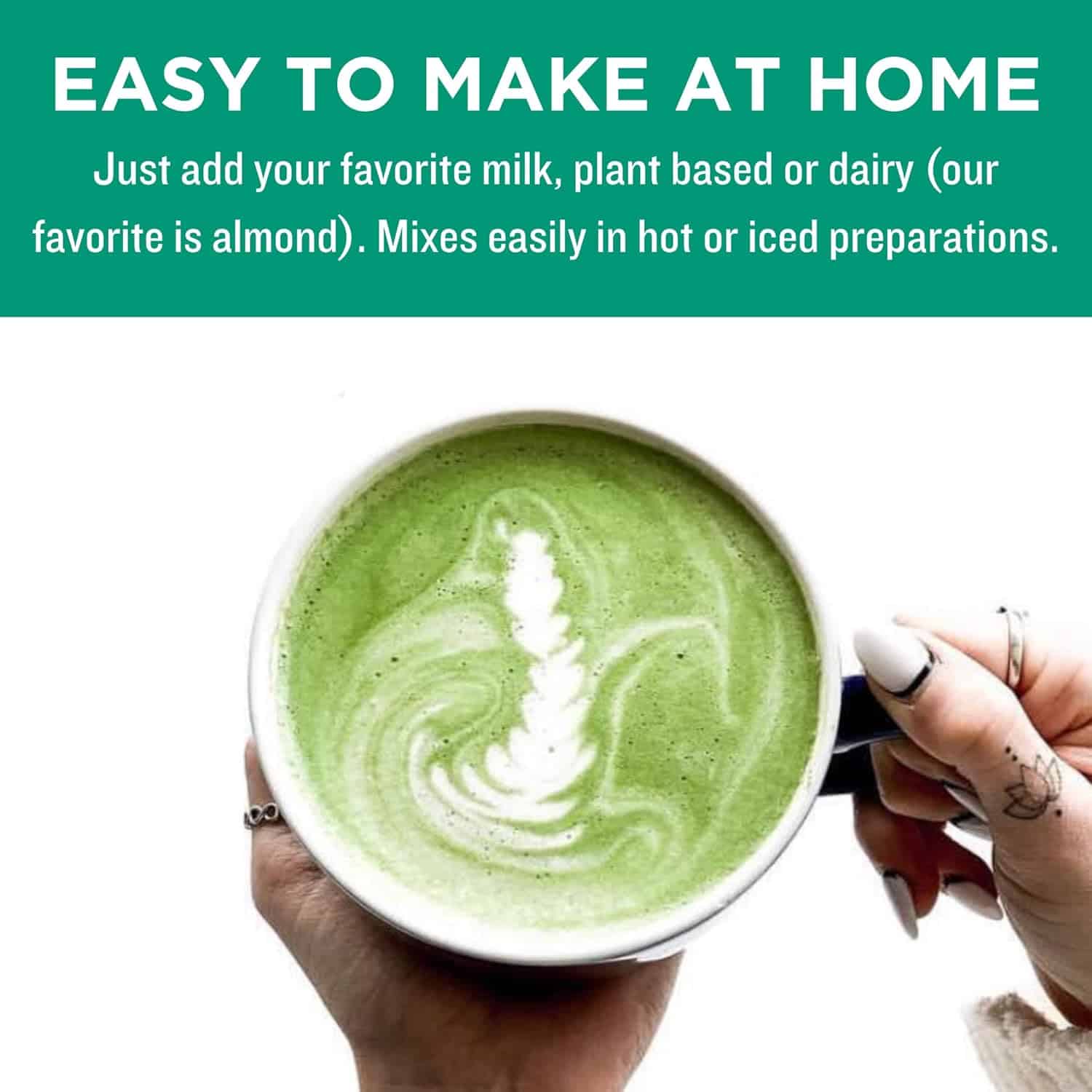 Jade Leaf Matcha Organic Cafe Style Sweetened Matcha Latte Green Tea Powder, Premium Barista Crafted Mix - Authentically Japanese (2.2 Pound Tin)
