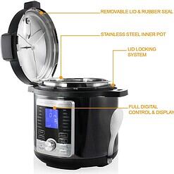 MegaChef 6-qt. Stainless Steel Digital Pressure Cooker