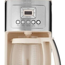 Cuisinart Coffee Maker, 14-Cup Glass Carafe, Fully Automatic for Brew Strength Control & 1-4 Cup Setting, Cream.