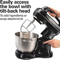 Hamilton Beach 7-Speed Stand Mixer & Attachments - Black