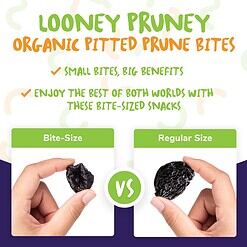 Looney Pruney Organic Pitted Dried Prunes for the Entire Family, No Added Sugar & No Preservatives (6 pack)