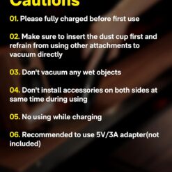 HOTO Handheld Vacuum Cleaner Cordless, Desk Vacuum Cleaner Compressed Electric Air Duster 15000Pa Suction