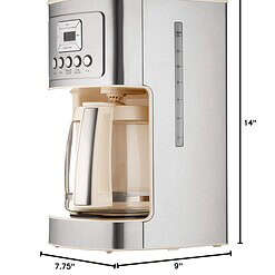 Cuisinart Coffee Maker, 14-Cup Glass Carafe, Fully Automatic for Brew Strength Control & 1-4 Cup Setting, Cream.