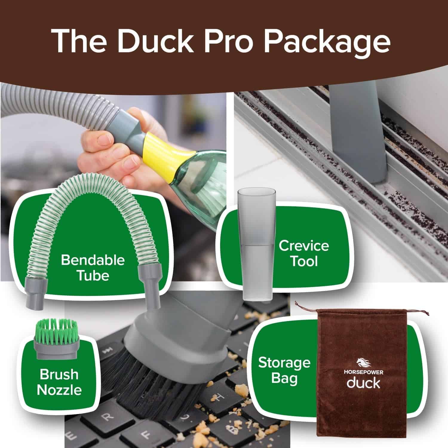 Duck Compact Cordless Vacuum by Horsepower, Ultra-Powerful, Strong Suction, Easy To Store