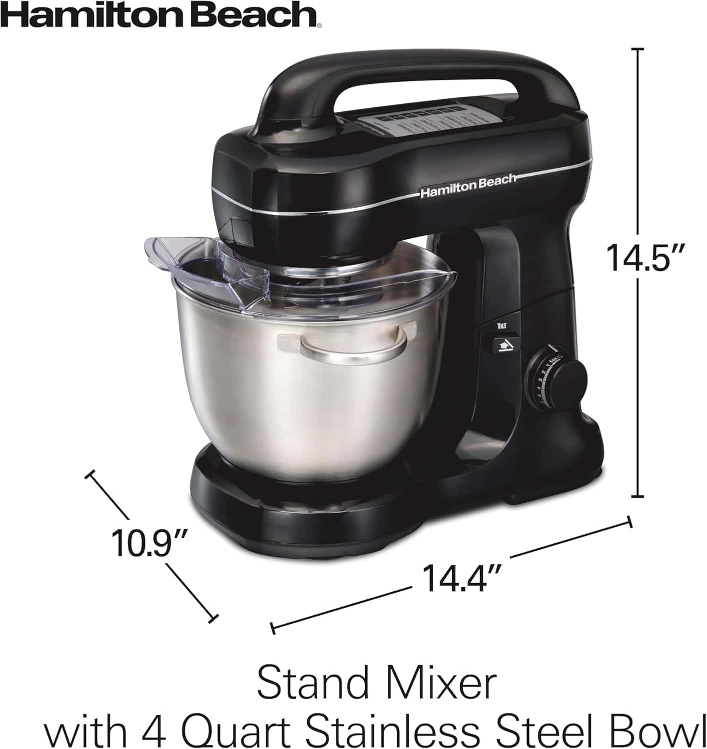 Hamilton Beach 7-Speed Stand Mixer & Attachments - Black