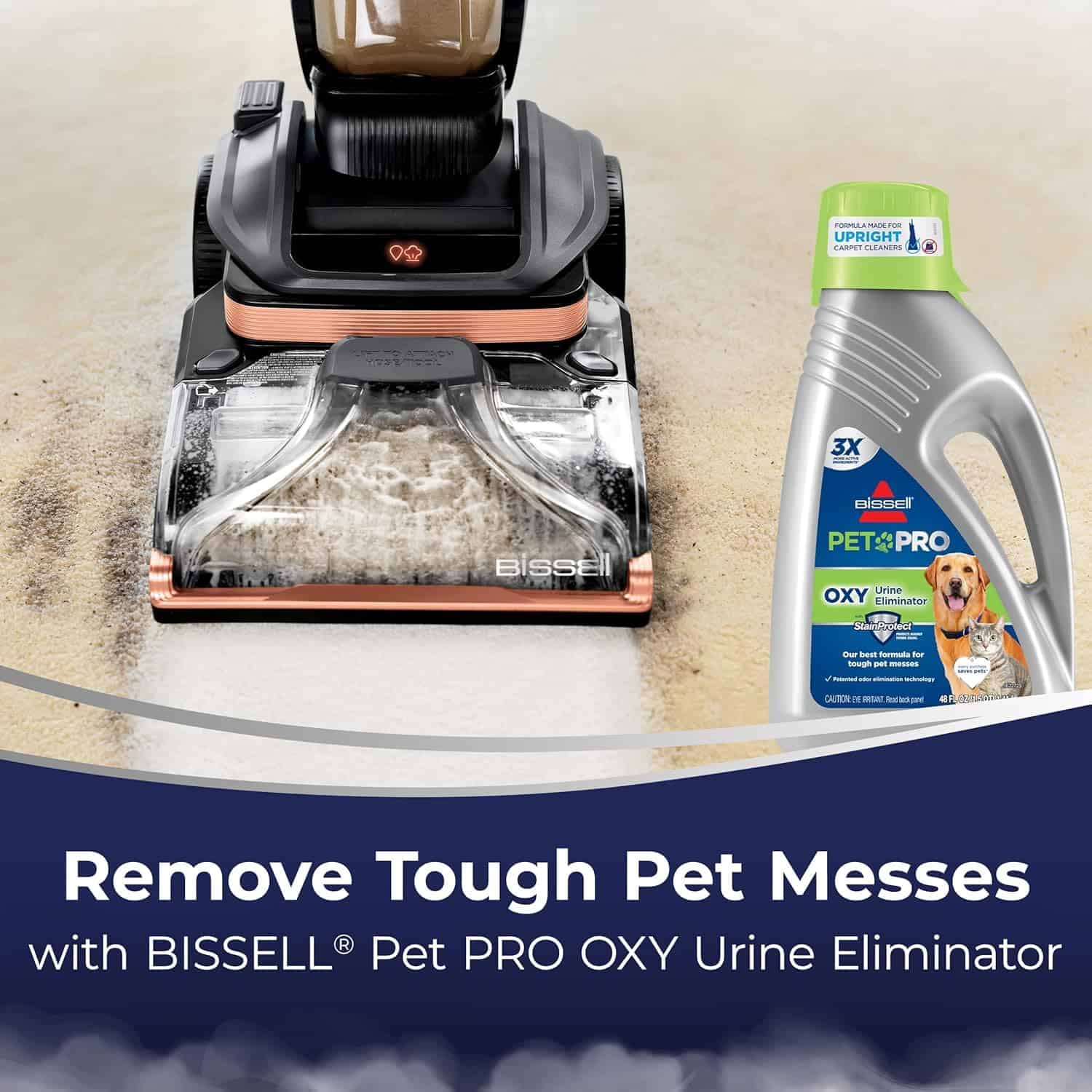 BISSELL 3432 Revolution HydroSteam Pet Carpet Cleaner, Upright Deep Cleaner, HydroSteam Technology