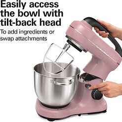 Hamilton Beach 7-Speed Stand Mixer & Attachments - Pink