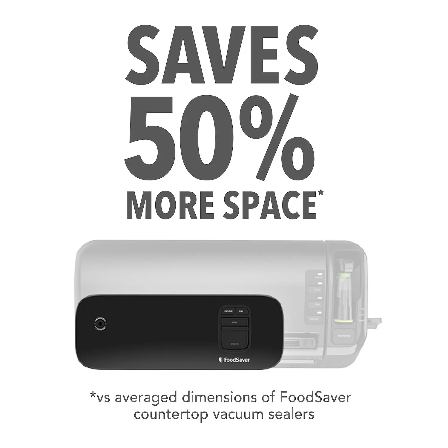 FoodSaver Space Saving Food Vacuum Sealer with 2 Quart Vacuum Seal Bags