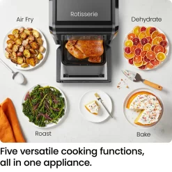 Chefman - ExacTemp 12 Quart 5-in-1 Air Fryer with Integrated Smart Thermometer, 28 Presets - Black