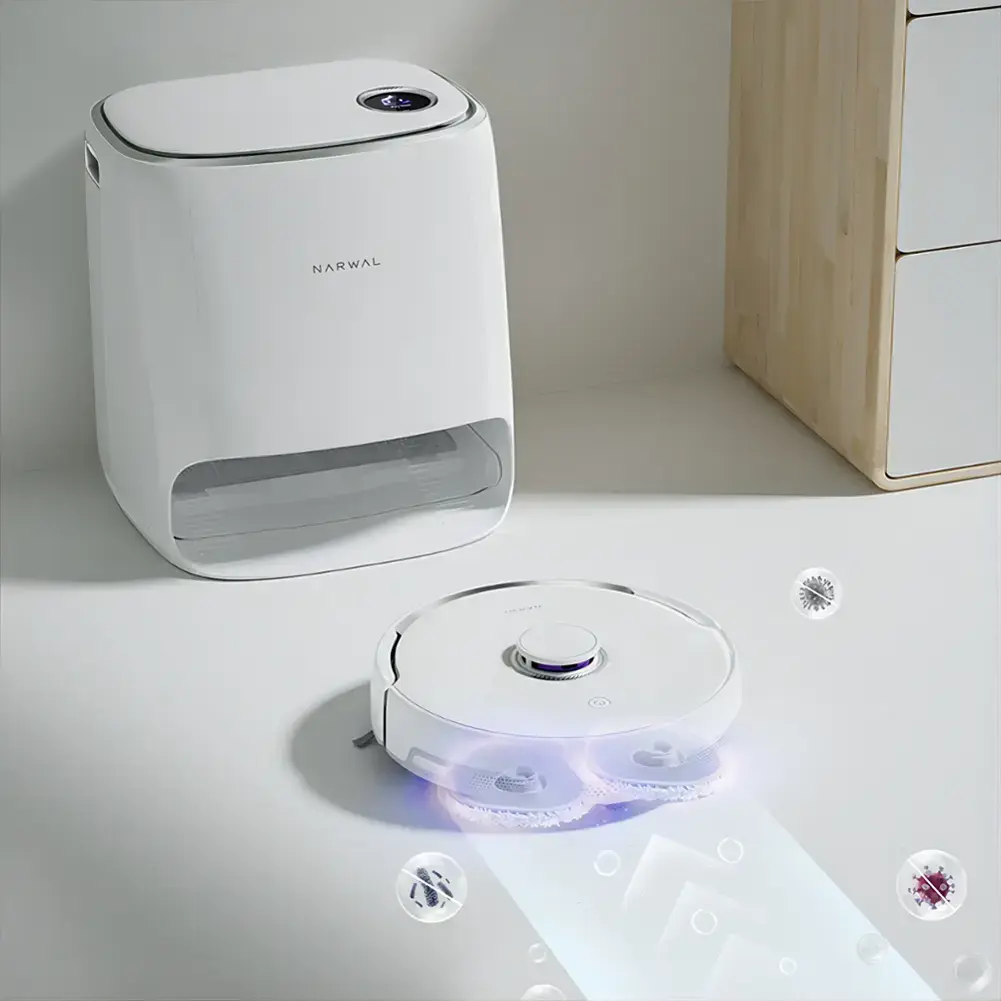 Narwal Freo Mate Robot Vacuum and Mop Combo, Robot Mop and Vacuum with Auto Mop Washing & Drying - White