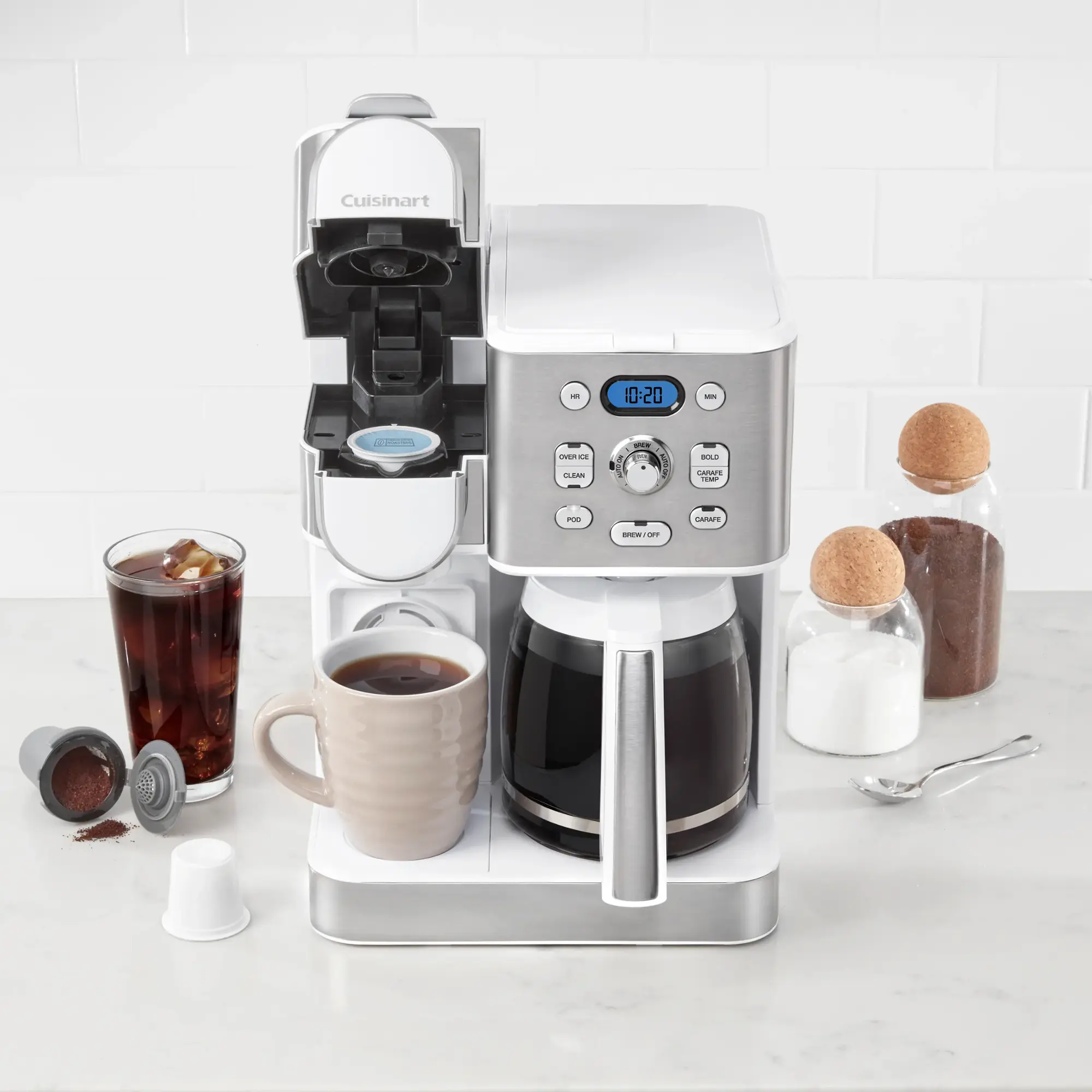 Cuisinart - Coffee Center 2-In-1 Coffeemaker - White