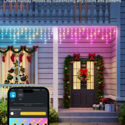 Govee Icicle Lights, Smart RGBIC Christmas Icicle Lights for Outside, 33ft with 400 LEDs Icicle Christmas Lights Outdoor