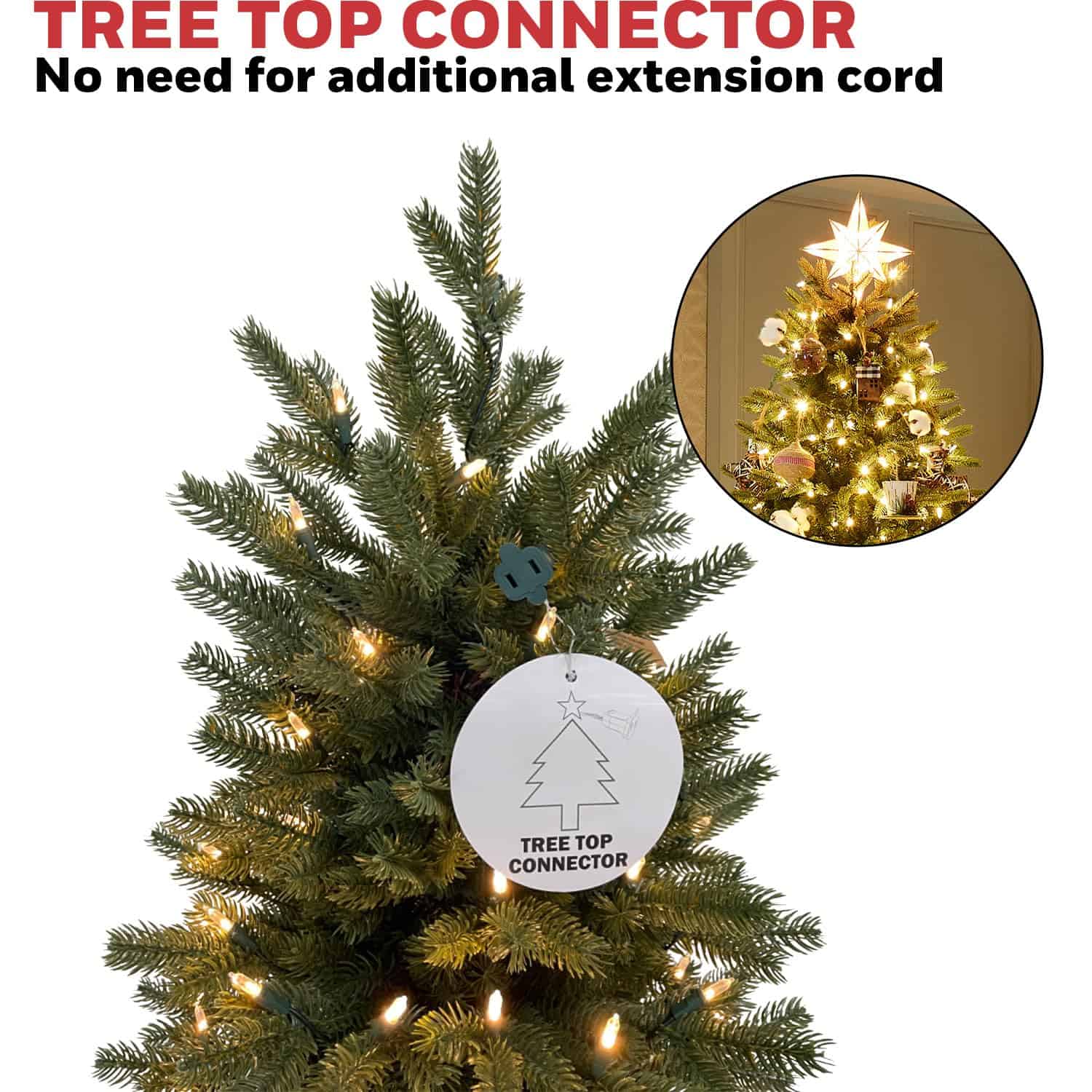 Honeywell 7.5 ft Pre-Lit Christmas Tree, Churchill Pine Artificial Christmas Tree with 400 Color Changing LEDs