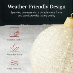 Best Choice Products 2pc Lighted Pop-Up Outdoor Christmas Ornament Set - Red/White